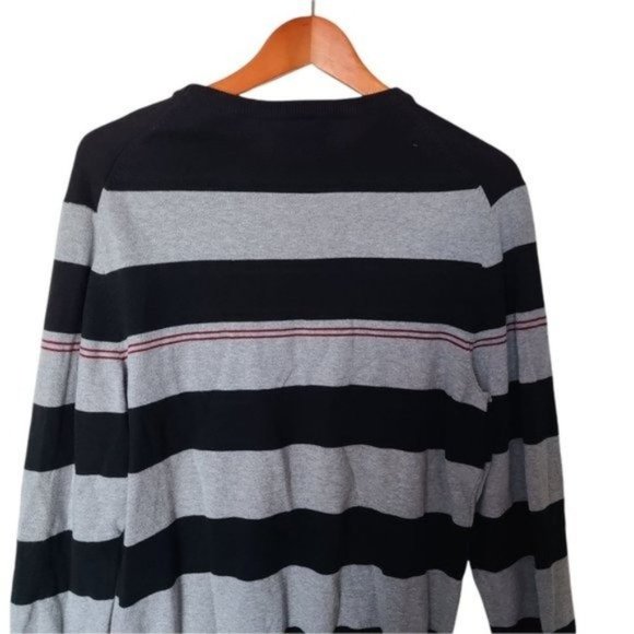 John Bartlett Consensus Men's Stripe Crew Neck Sweater size M Medium 100% Cotton - Picture 8 of 9